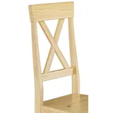 Erst-Holz Küchenstühle Doppelpack Massivholzstühle 2x Esszimmerstuhl Kiefer 90.71-23-D