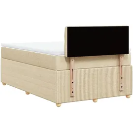 vidaXL Boxspringbett 120 x 200 cm Creme