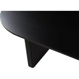 MASSIVMOEBEL24.DE Esstisch oval Mango 180x90x45x76 schwarz lackiert BARCELONA #127