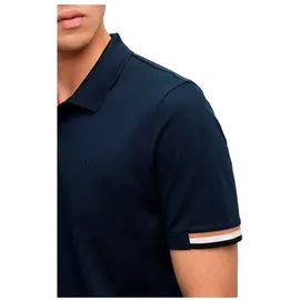 Boss Poloshirt mit Label-Print Modell Parlay 147 10228870 Kurzarm-poloshirt - Dark Blue - M