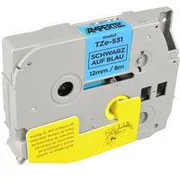 Ampertec P-Touch Band kompatibel zu TZe-531 schwarz auf blau