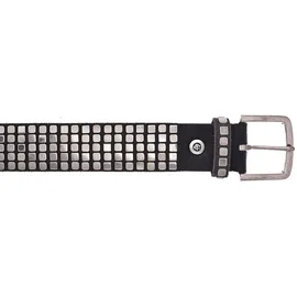 B.belt Quinn Leder schwarz/silber 100 cm