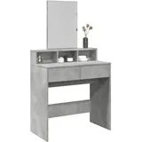 vidaXL Schminktisch, mit Spiegel Betongrau 80x41x144,5 cm