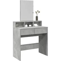 vidaXL Schminktisch, mit Spiegel Betongrau 80x41x144,5 cm