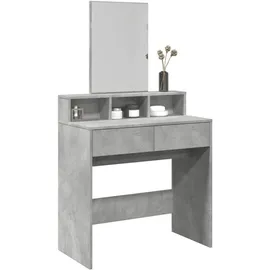 vidaXL Schminktisch, mit Spiegel Betongrau 80x41x144,5 cm