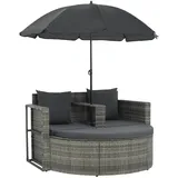 vidaXL Gartenliege 200 x 150 x 200 cm Grau