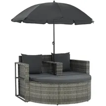vidaXL Gartenliege 200 x 150 x 200 cm Grau