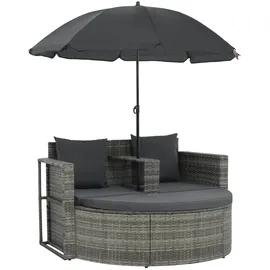 vidaXL Gartenliege 200 x 150 x 200 cm Grau