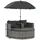 vidaXL Gartenliege 200 x 150 x 200 cm Grau