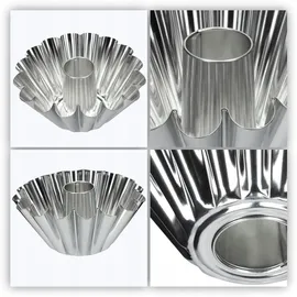 Kadax Gugelhupfform, Kuchenform aus Verzinktem Blech, Backform, 22.5 cm, Silber