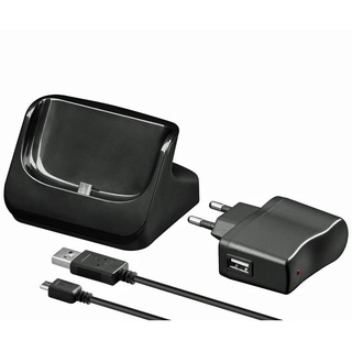 USB Dockingstation schwarz passend für Samsung Galaxy S3 Handy