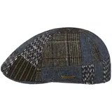 Stetson Texas Flatcap Made in EU Herren Winter Schirmmütze Patchwork braun-blau M (56-57 cm) - M