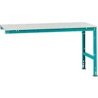 Manuflex Ansatztisch UNIVERSAL Standard, Tischplatte Kunststoff, 1750x1000, wasserblau