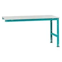 Manuflex Ansatztisch UNIVERSAL Standard, Tischplatte Kunststoff, 1750x1000, wasserblau