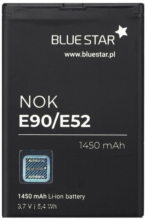 BlueStar Akku Ersatz kompatibel mit Nokia E52 / E55 / E61 / E63i / E71 / E72 1450 mAh Austausch Batterie Accu BP-4L Smartphone-Akku