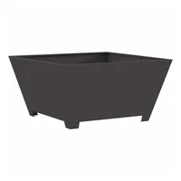 vidaXL Feuerstelle Quadratisch Schwarz 80x80x40 cm Stahl