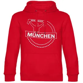 multifanshop München Kapuzensweatshirt 2023 rot Herren Gr. S