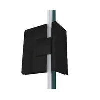 Buylando Emma 90x80x90 cm, H:195 cm U-form Duschkabine Schwarz Beschläge -