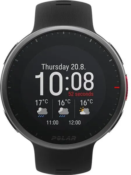POLAR Damen und Herren Multi-Sportuhr "Vantage V2", Black, M/L