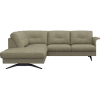 FLEXLUX Ecksofa Glow, super bequem durch hochwertigem Sitzaufbau mit Federkern, L-Form, Modernes skandinavisches Design grün