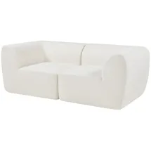 [en.casa] Modular Sofa 2-Sitzer Hurvas Bouclé Cremeweiß [en.casa]