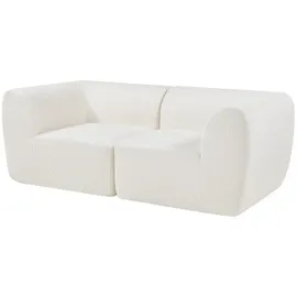 [en.casa] Modular Sofa 2-Sitzer Hurvas Bouclé Cremeweiß [en.casa]
