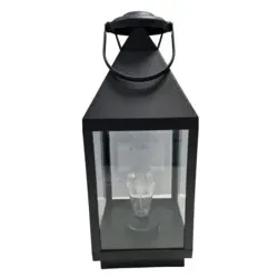 Laterne LED Outdoor schwarz 48446 19x19x46cm