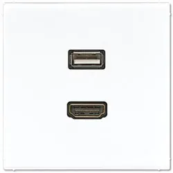 Jung Multimedia-Einsatz HDMI / USB (alpinweiß)