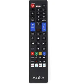 Nedis Ersatz Fernbedienung - Passend für: Samsung - Vorprogrammiert - 1 Gerät Disney + Button/Netflix Button/Smart Home Button/YouTube Button - Infrarot - Schwarz