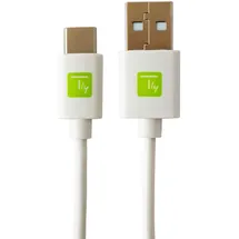 TECHLY USB-Kabel-2.0-CM/AM-1m weiß, ICOCMUSB20CMAM10TW