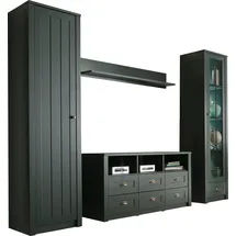 Home Affaire Wohnwand HOME AFFAIRE "Ascot", grün, B:270cm H:198cm T:43cm, Holzwerkstoff, MDF, Kastenmöbel-Sets, Wohnwand