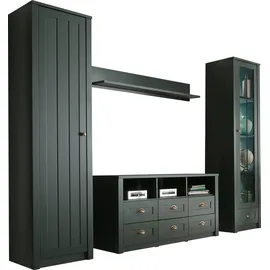 Home Affaire Wohnwand HOME AFFAIRE "Ascot", grün, B:270cm H:198cm T:43cm, Holzwerkstoff, MDF, Kastenmöbel-Sets, Wohnwand