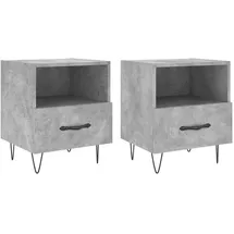 vidaXL Nachtschrank 40 x 35 x 47,5 cm Betongrau