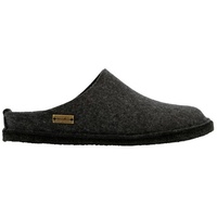Haflinger Flair Soft Pantoffel Pantoffeln - 100% reiner Wollfilz, Eingearbeitetes Fußbett schwarz 47