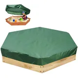 Losxuido Sandkasten Abdeckplane Sechseckige Sandkastenplane Sandkastenabdeckung Plane Abdeckplane Sandkasten Oxford-Tuch mit Kordelzug Abdeckplane staubdicht wasserdicht Spielzeug (180 * 150cm)