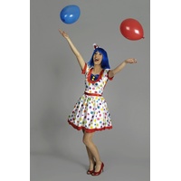Generique - Bunt gepunktetes Clowns-Kostüm für Damen