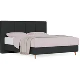 BRUNO Boxspringbett Prestige 200x200cm in Schwarz | 6 Farben & 4 Kopfteile wählbar | Luxus 27 cm Pulse-Latex-Matratze | Made in Germany