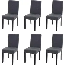 MCW Esszimmerstuhl Littau Textil anthrazitgrau 6er Set