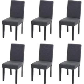 MCW Esszimmerstuhl Littau Textil anthrazitgrau 6er Set