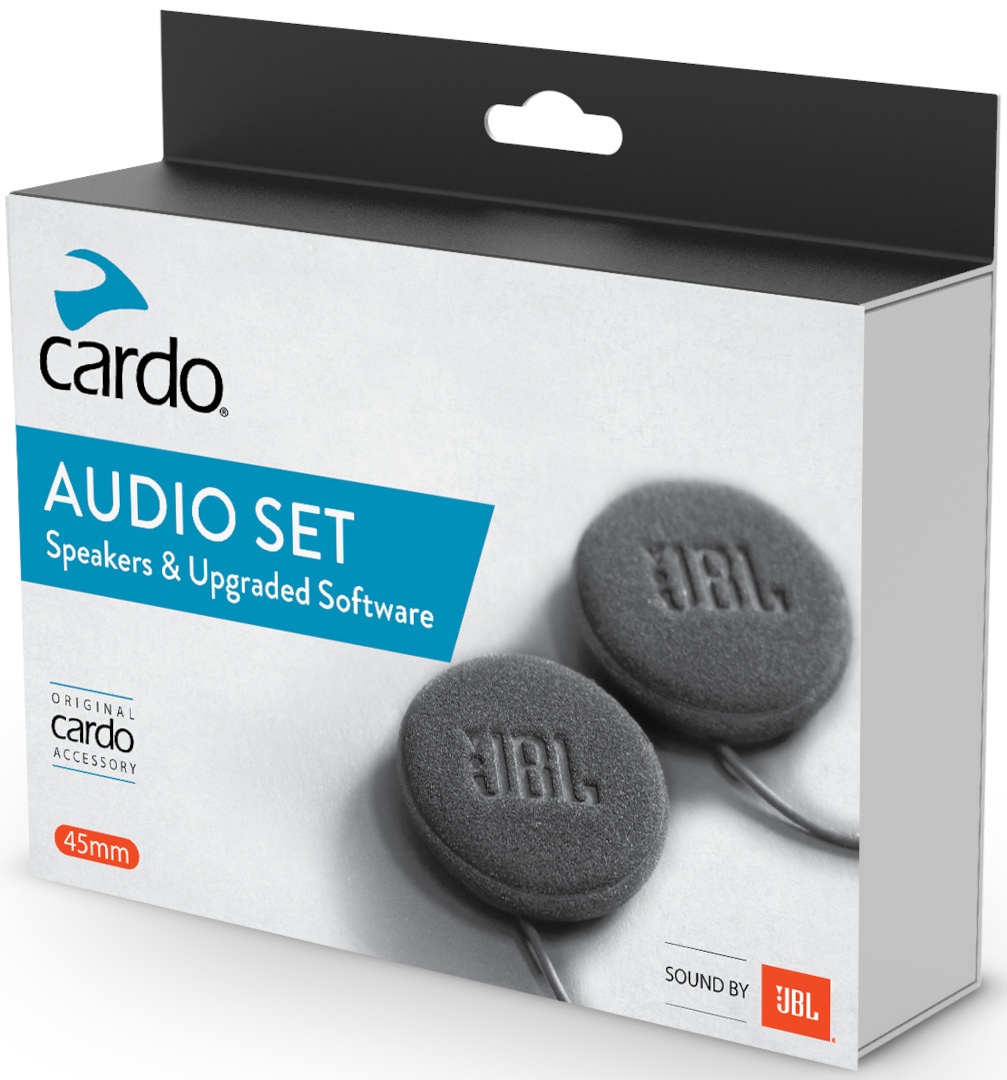 Cardo JBL 45 mm Speaker audio set, zwart, Eén maat