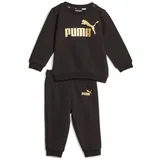 Puma Unisex Kinder MINICATS ESS+ Crew Jogger Fl Trainingsanzug, Puma Schwarz, 74