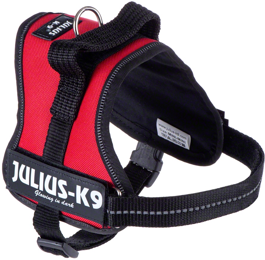 JULIUS-K9® Powergeschirr rot Größe Mini: 49 - 67 cm Brustumfang Hund
