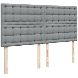 vidaXL Boxspringbett 180 x 200 cm Hellgrau