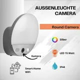 LEDVANCE Smart+ WiFi Round Camera 4058075564480 AC35456 LED-Außenwandleuchte mit Überwachungskamer