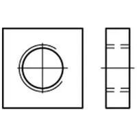 Industrial Quality Supplies DIN 562 Vierkantmuttern 04 M 2
