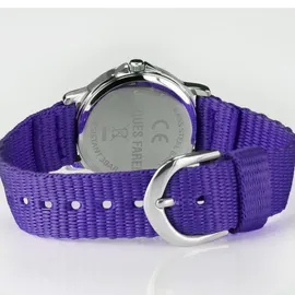 JACQUES FAREL KCF 089 Analog Quarz Textilband Lila