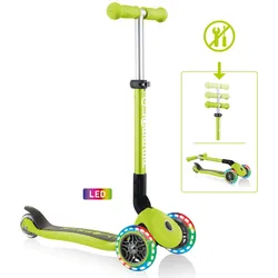 GLOBBER JUNIOR FOLDABLE LIGHTS lime grün, mit Leuchtrollen EINHEITSGRÖSSE