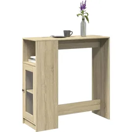 vidaXL Bartisch mit Regal 101 x 40 x 103,5 cm Braun