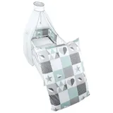 roba Kinderbettwäsche, »Happy Patch mint«, Baumwolle, mint - gruen