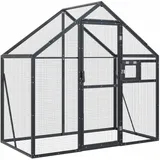 vidaXL Vogelkäfig Voliere Anthrazit 179 x 100 x 185 cm grau